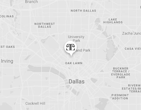 Map Depicting Law Office Location In Northern Dallas